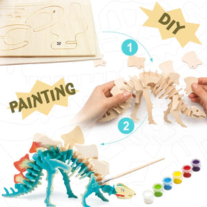 3D Wooden Puzzle-Stegosaurus