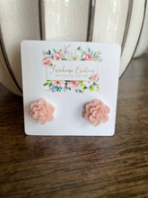 Load image into Gallery viewer, Succulent Earrings Matte Nude Blush Pink