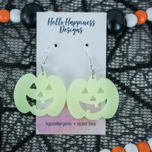 Glow in the Dark Jack O'Lantern Dangles