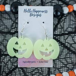 Glow in the Dark Jack O'Lantern Dangles