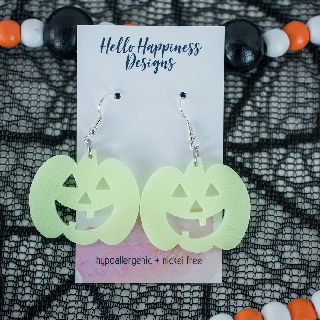 Glow in the Dark Jack O'Lantern Dangles