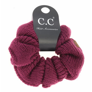 Solid Knit Ponytail C.C Scrunchie