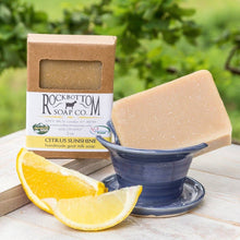 Load image into Gallery viewer, Rock Bottom Soap Co. Citrus Sunshine handmade goat milk soap