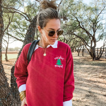 Load image into Gallery viewer, Rockin Around Embroidered Fleece Crew Sweatshirt