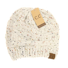 Load image into Gallery viewer, Flecked Ivory CC Beanies Hat