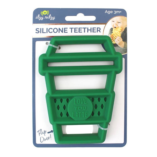 Itzy Ritzy Chew Crew Silicone Teether - Latte