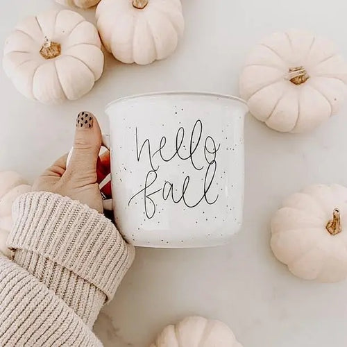 Hello Fall Ceramic Campfire Mug