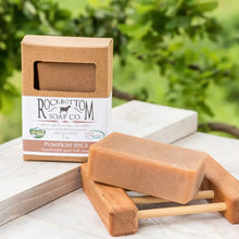 Load image into Gallery viewer, Rock Bottom Soap Co. Pumpkin Spice handmade goat milk soap