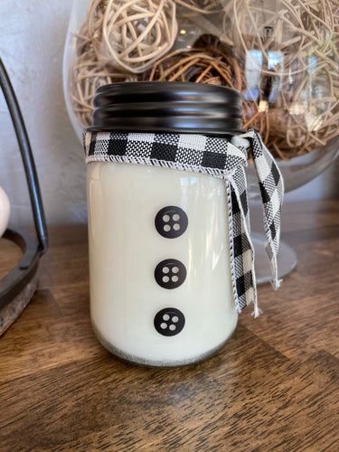 Snowman Soy Jar Candle