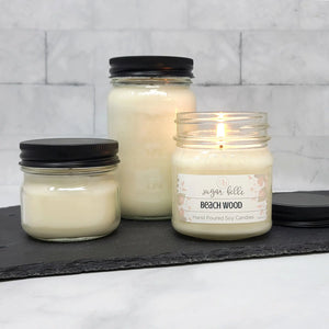 Beach Wood Mason Jar Soy Candle