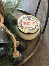 Load image into Gallery viewer, Velvet Whiskey Candle Company Peppermint Mocha Handpoured Soy Candle 10 Oz