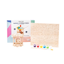 Load image into Gallery viewer, 3D Wooden Puzzle Paint Kit - Carrousel