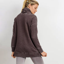 Load image into Gallery viewer, Cowl Neck Overlay Sweater-Raisin