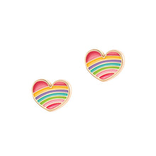 Load image into Gallery viewer, Rainbow Heart Cutie Stud Earrings