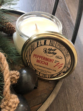 Load image into Gallery viewer, Velvet Whiskey Candle Company Peppermint Mocha Handpoured Soy Candle 10 Oz