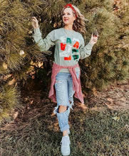 Load image into Gallery viewer, GREEN FA LA LA LA Long Sleeve Tee