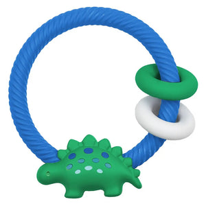 Itzy Ritzy Silicone Teether Rattle - Dinosaur