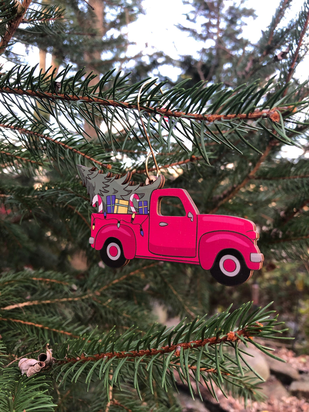 Christmas Tree Truck Ornament