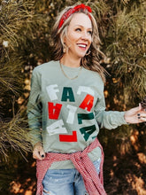Load image into Gallery viewer, GREEN FA LA LA LA Long Sleeve Tee