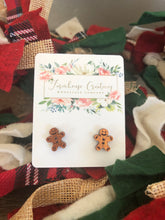 Load image into Gallery viewer, Gingerbread Acrylic Stud Earrings