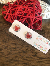 Load image into Gallery viewer, Photo Glass Heart Earrings