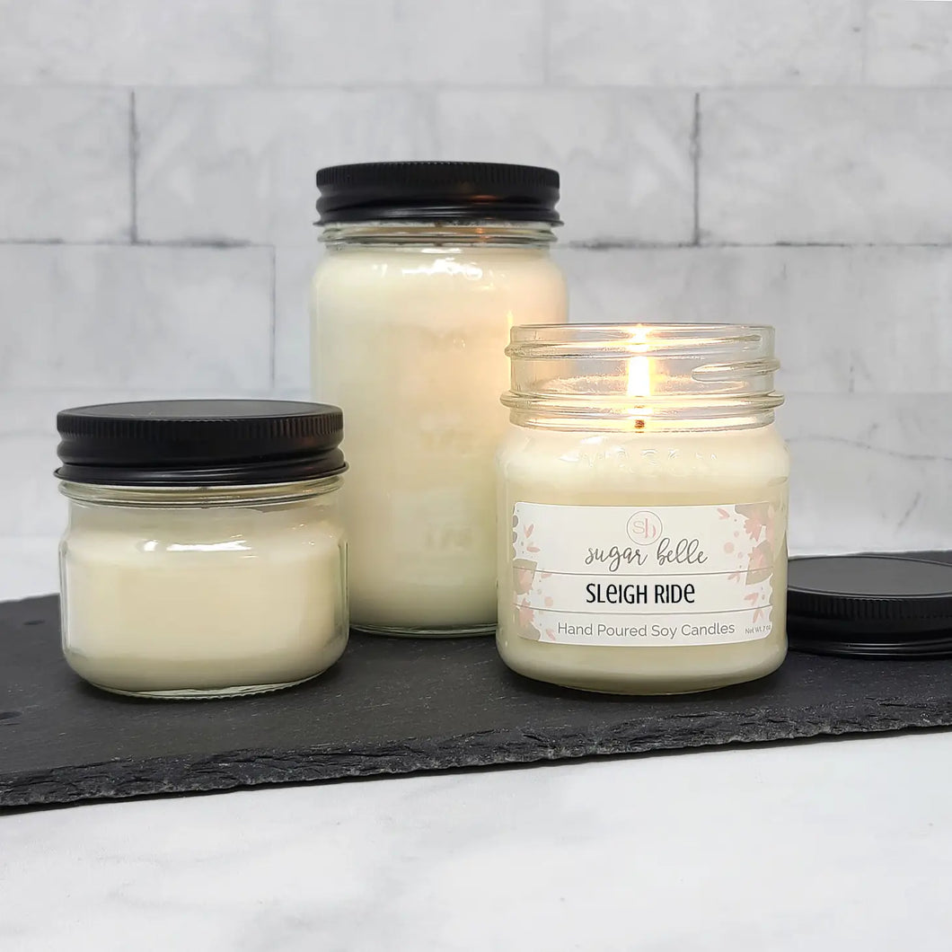 Sleigh Ride Mason Jar Soy Candle