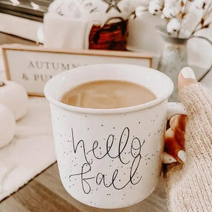 Hello Fall Ceramic Campfire Mug