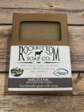 Load image into Gallery viewer, Rock Bottom Soap Co. Mechanics handmade goat milk soap made with Ground Pumice