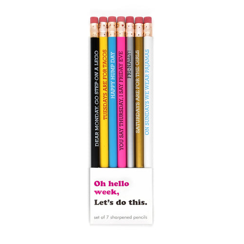 Hello Week Pencil Set