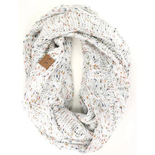 Load image into Gallery viewer, Flecked CC Infinity Scarf - Ivory