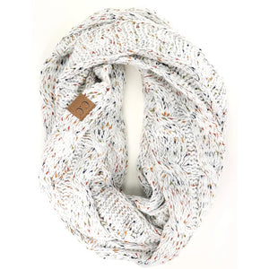 Flecked CC Infinity Scarf - Ivory