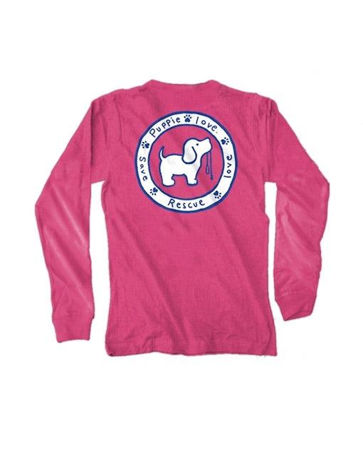 Puppie Love Logo Pup Youth Long Sleeve