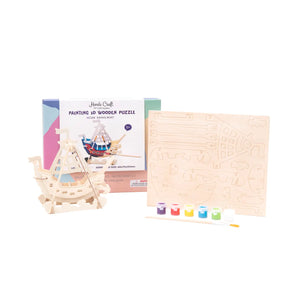 3D Puzzle with Paint Kit - Swing Boat