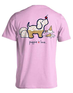 Puppie Love Ice Cream Pup Adult Short Sleeve