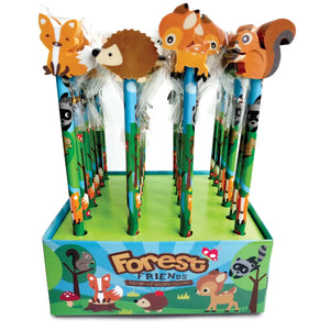 Woodland Animal Pencil with Eraser Topper