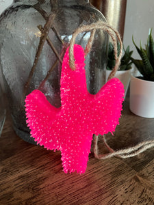 Pink Cactus Freshie Car Freshener