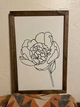 Load image into Gallery viewer, Peony Flower Wood Sign