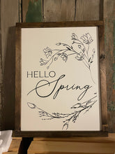 Load image into Gallery viewer, Hello Spring Wood Sign