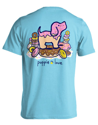 Puppie Love Donut Pup Adult Short Sleeve Tee